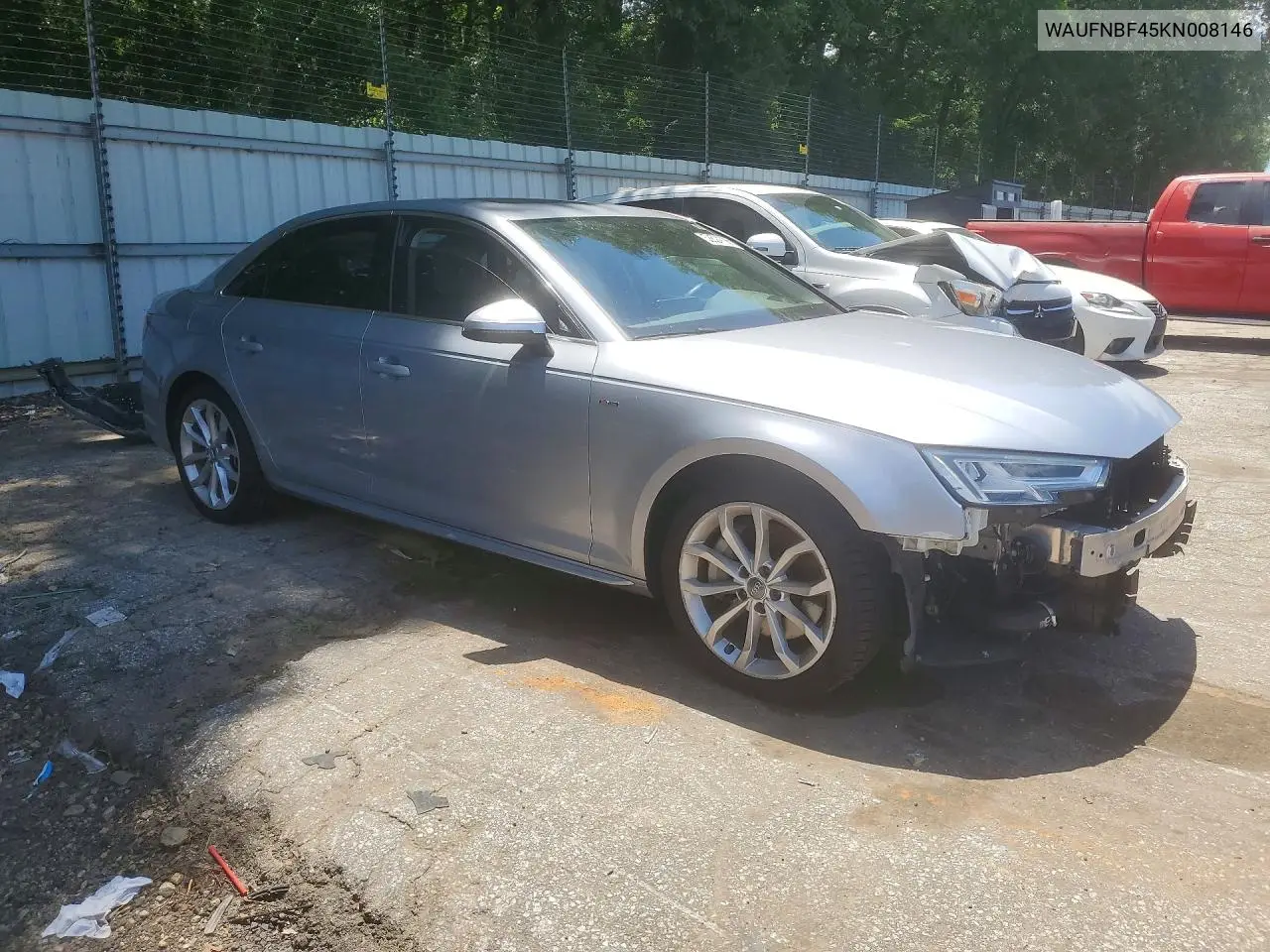 2019 Audi A4 Prestige VIN: WAUFNBF45KN008146 Lot: 58524706