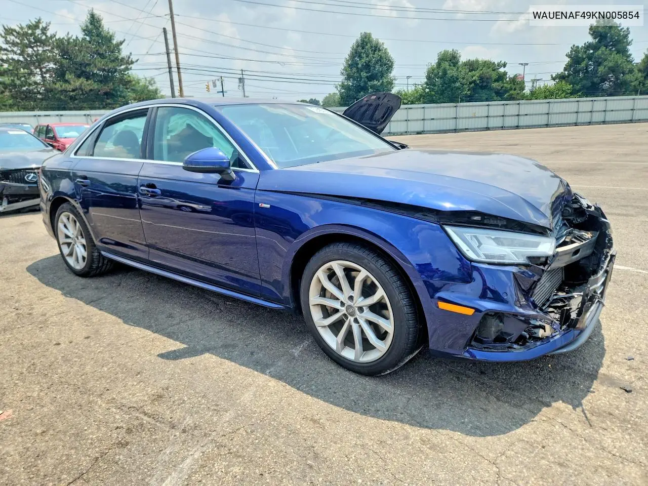 2019 Audi A4 Premium Plus VIN: WAUENAF49KN005854 Lot: 59403866