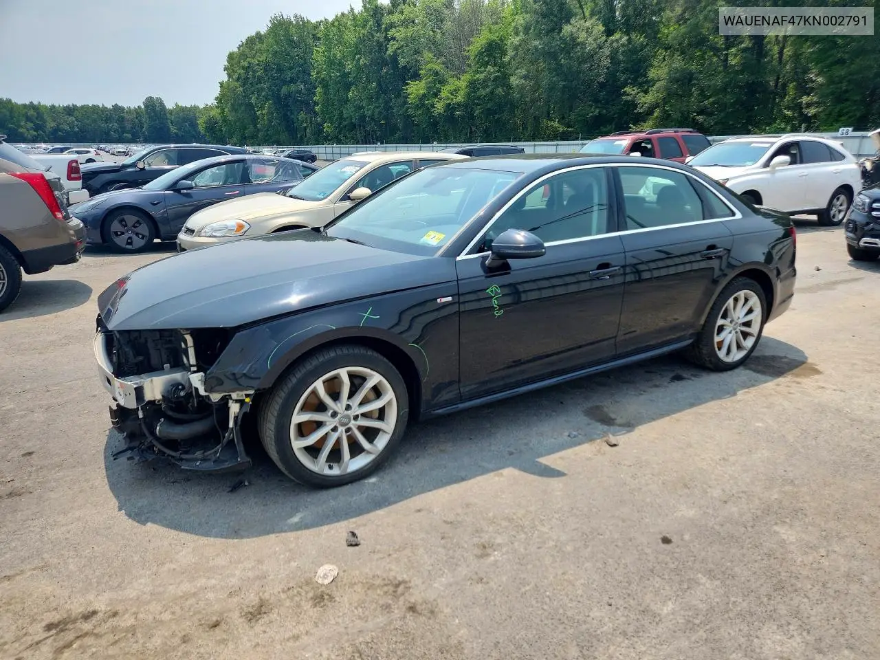 2019 Audi A4 Premium Plus VIN: WAUENAF47KN002791 Lot: 60848896