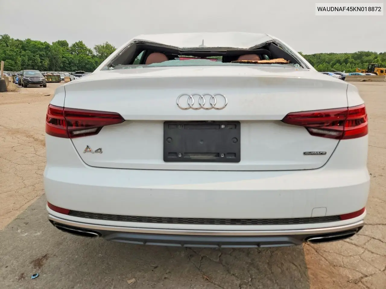 2019 Audi A4 Premium VIN: WAUDNAF45KN018872 Lot: 61043486