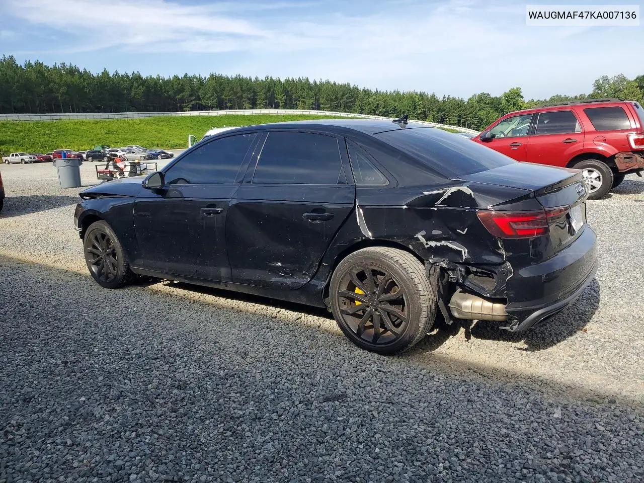 2019 Audi A4 Premium VIN: WAUGMAF47KA007136 Lot: 61201636