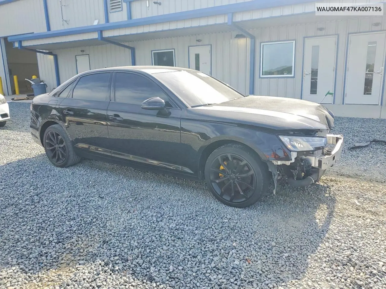 2019 Audi A4 Premium VIN: WAUGMAF47KA007136 Lot: 61201636