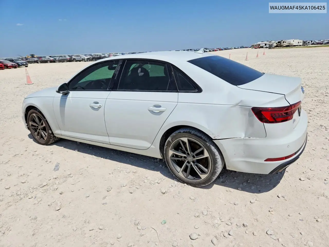 2019 Audi A4 Premium VIN: WAUGMAF45KA106425 Lot: 62398796