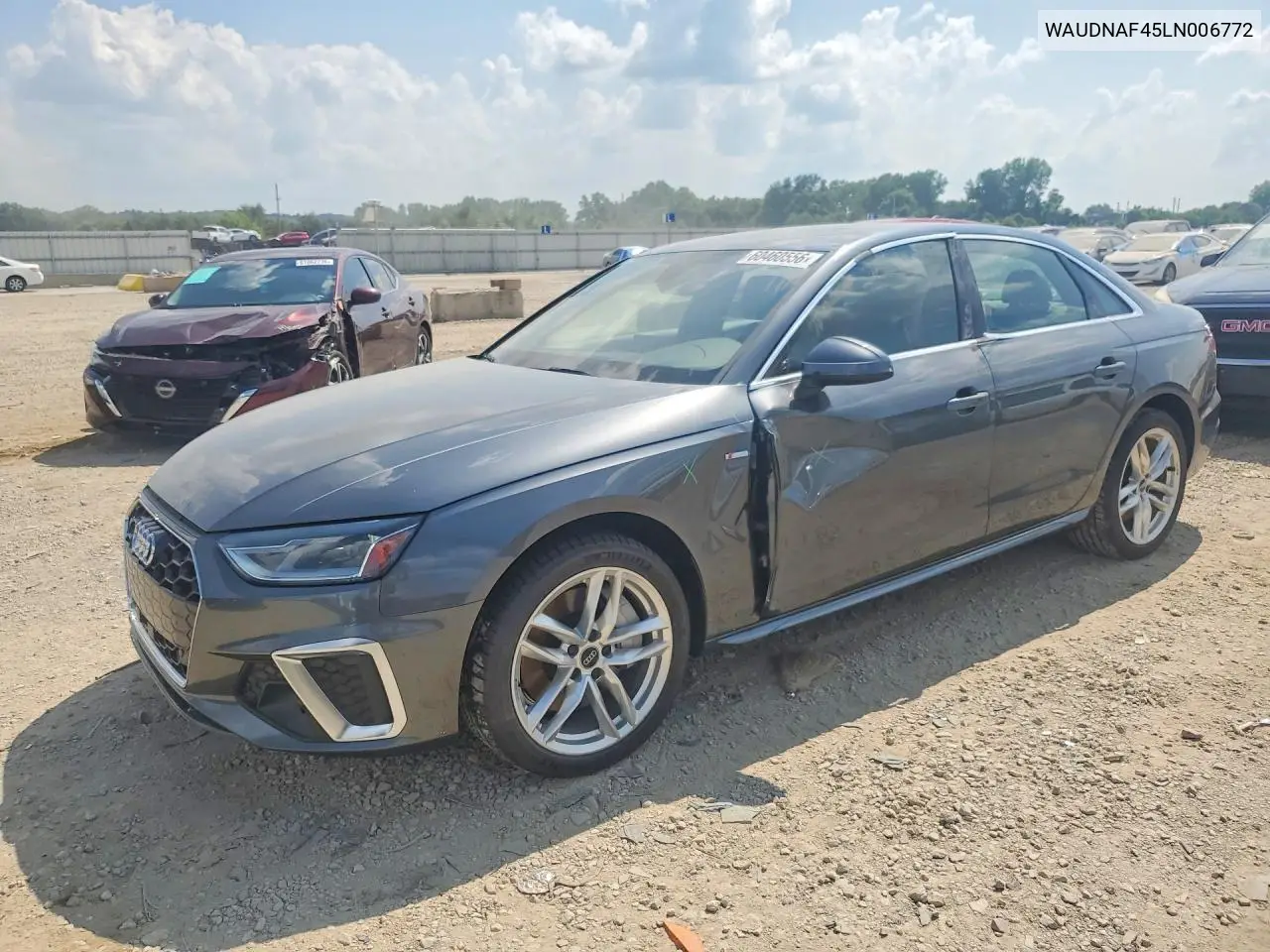2020 Audi A4 Premium VIN: WAUDNAF45LN006772 Lot: 60460556