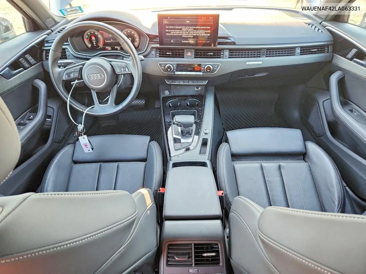 2020 Audi A4 Premium Plus VIN: WAUENAF42LA063331 Lot: 60668626