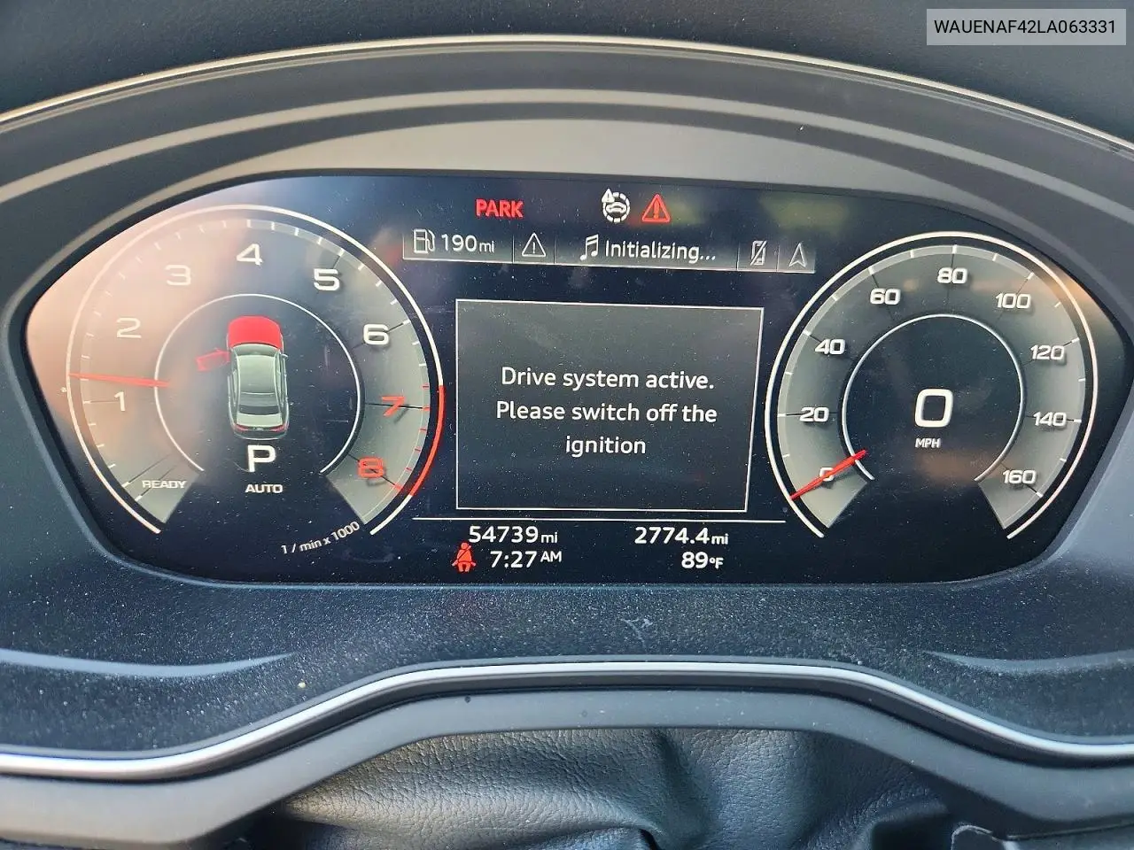 2020 Audi A4 Premium Plus VIN: WAUENAF42LA063331 Lot: 60668626
