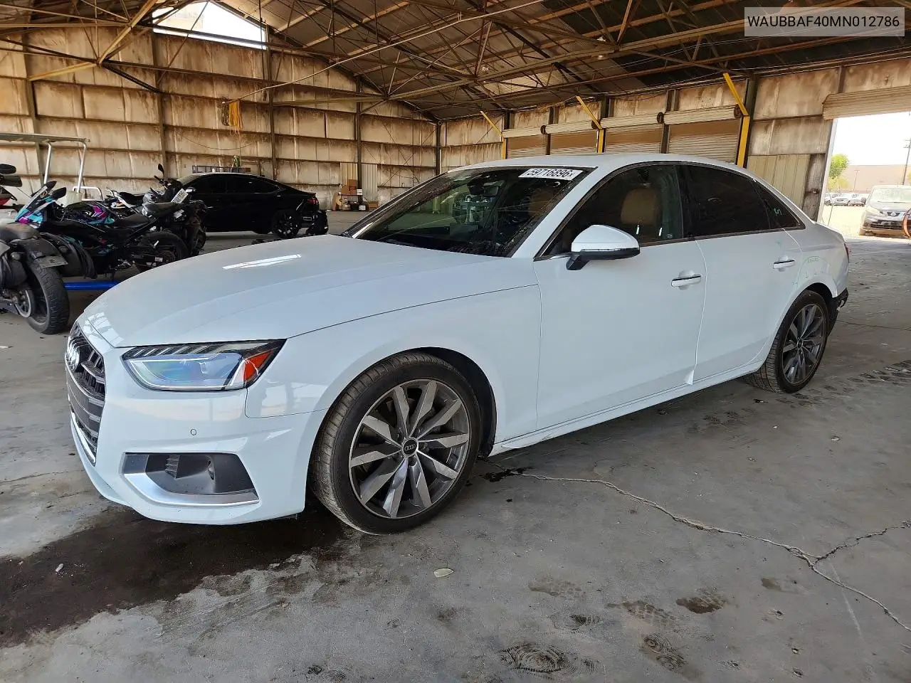 2021 Audi A4 Premium Plus 40 VIN: WAUBBAF40MN012786 Lot: 59716896