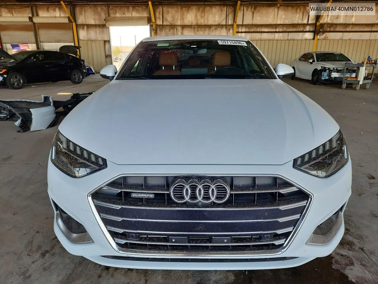 2021 Audi A4 Premium Plus 40 VIN: WAUBBAF40MN012786 Lot: 59716896