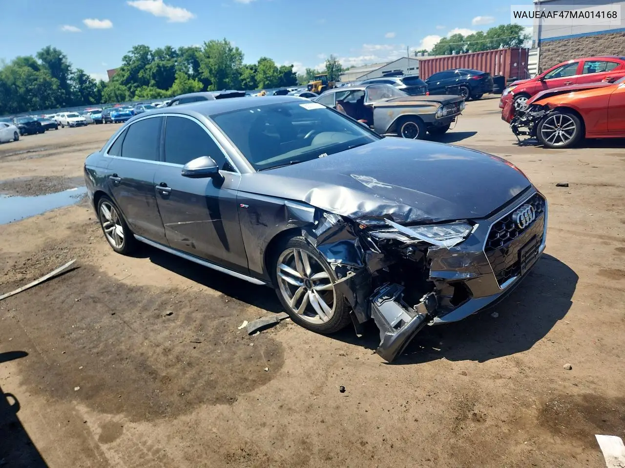 2021 Audi A4 Premium Plus 45 VIN: WAUEAAF47MA014168 Lot: 60001076