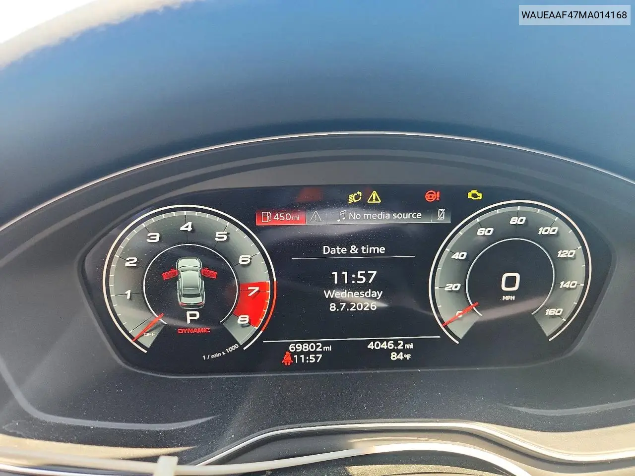 2021 Audi A4 Premium Plus 45 VIN: WAUEAAF47MA014168 Lot: 60001076