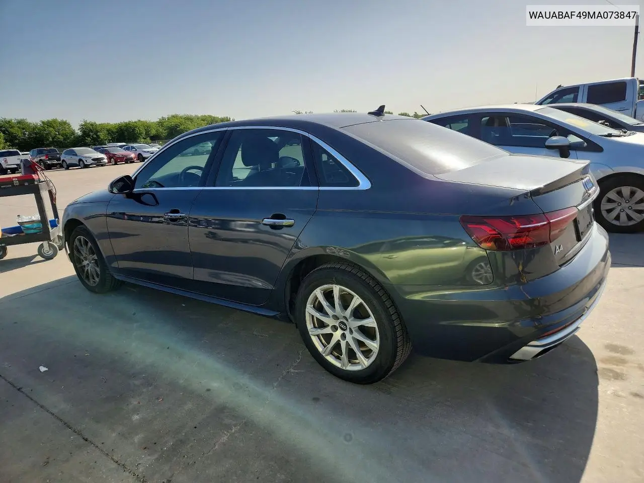 2021 Audi A4 Premium 40 VIN: WAUABAF49MA073847 Lot: 60226506