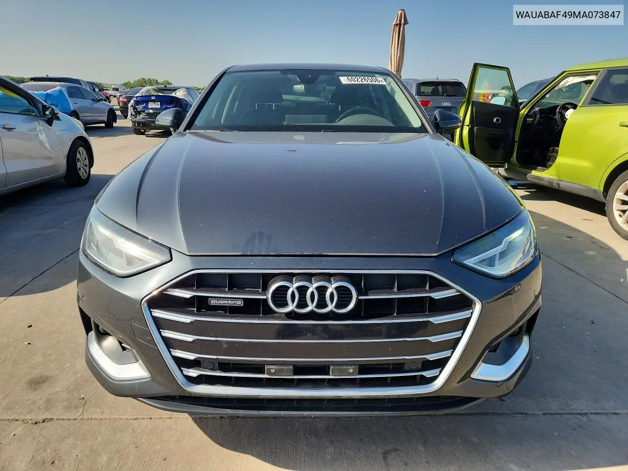 2021 Audi A4 Premium 40 VIN: WAUABAF49MA073847 Lot: 60226506