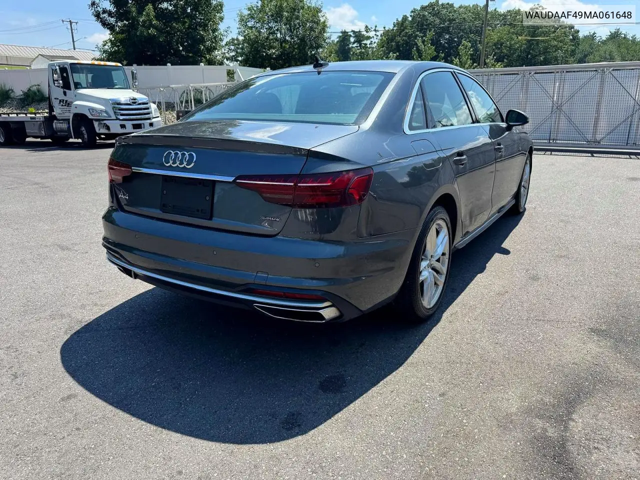 2021 Audi A4 Premium 45 VIN: WAUDAAF49MA061648 Lot: 61317316