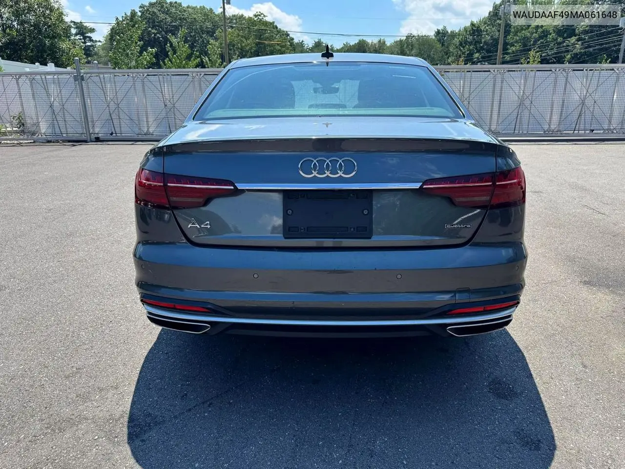 2021 Audi A4 Premium 45 VIN: WAUDAAF49MA061648 Lot: 61317316