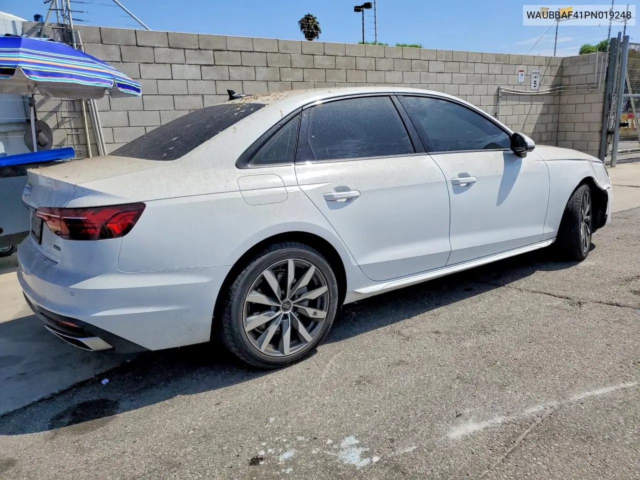 2023 Audi A4 Premium Plus 40 VIN: WAUBBAF41PN019248 Lot: 60864096