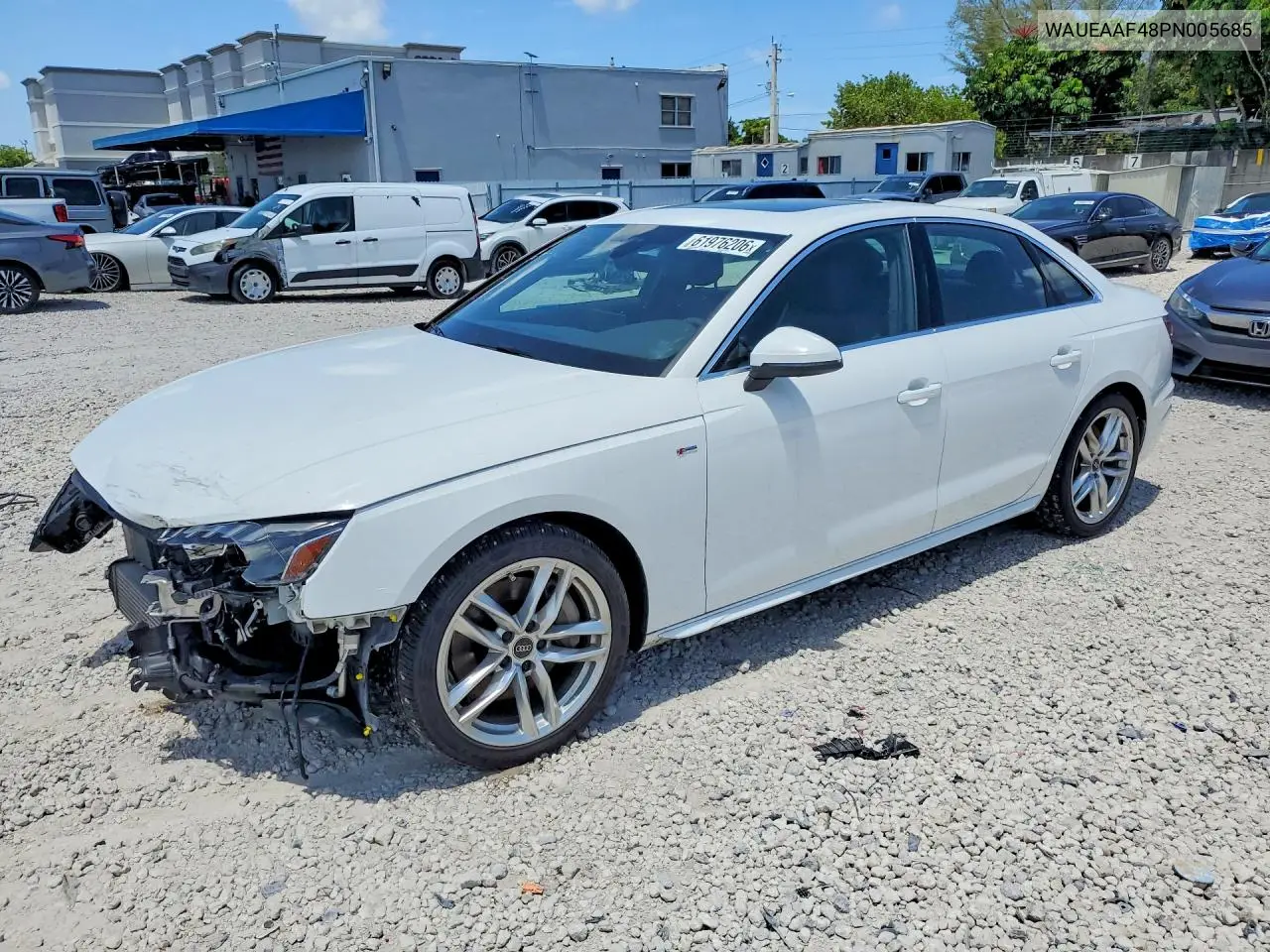 2023 Audi A4 Premium Plus 45 VIN: WAUEAAF48PN005685 Lot: 61976206