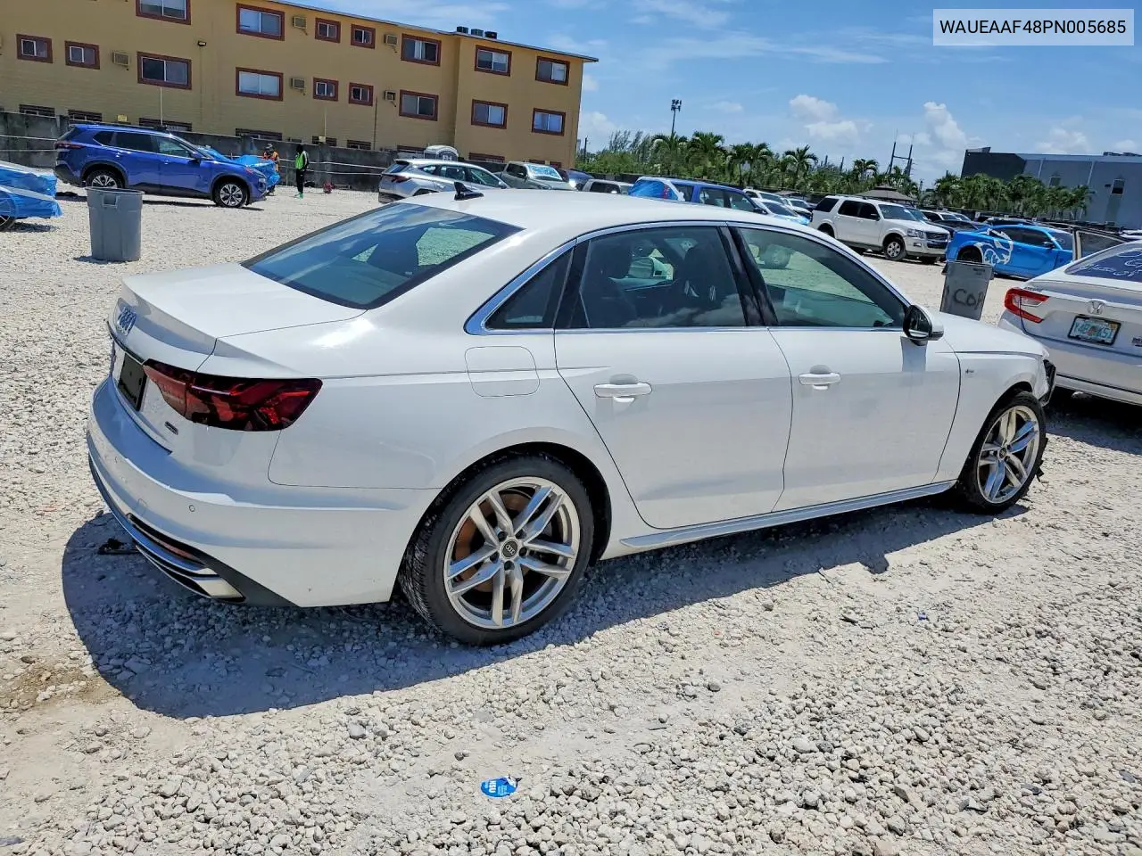 2023 Audi A4 Premium Plus 45 VIN: WAUEAAF48PN005685 Lot: 61976206