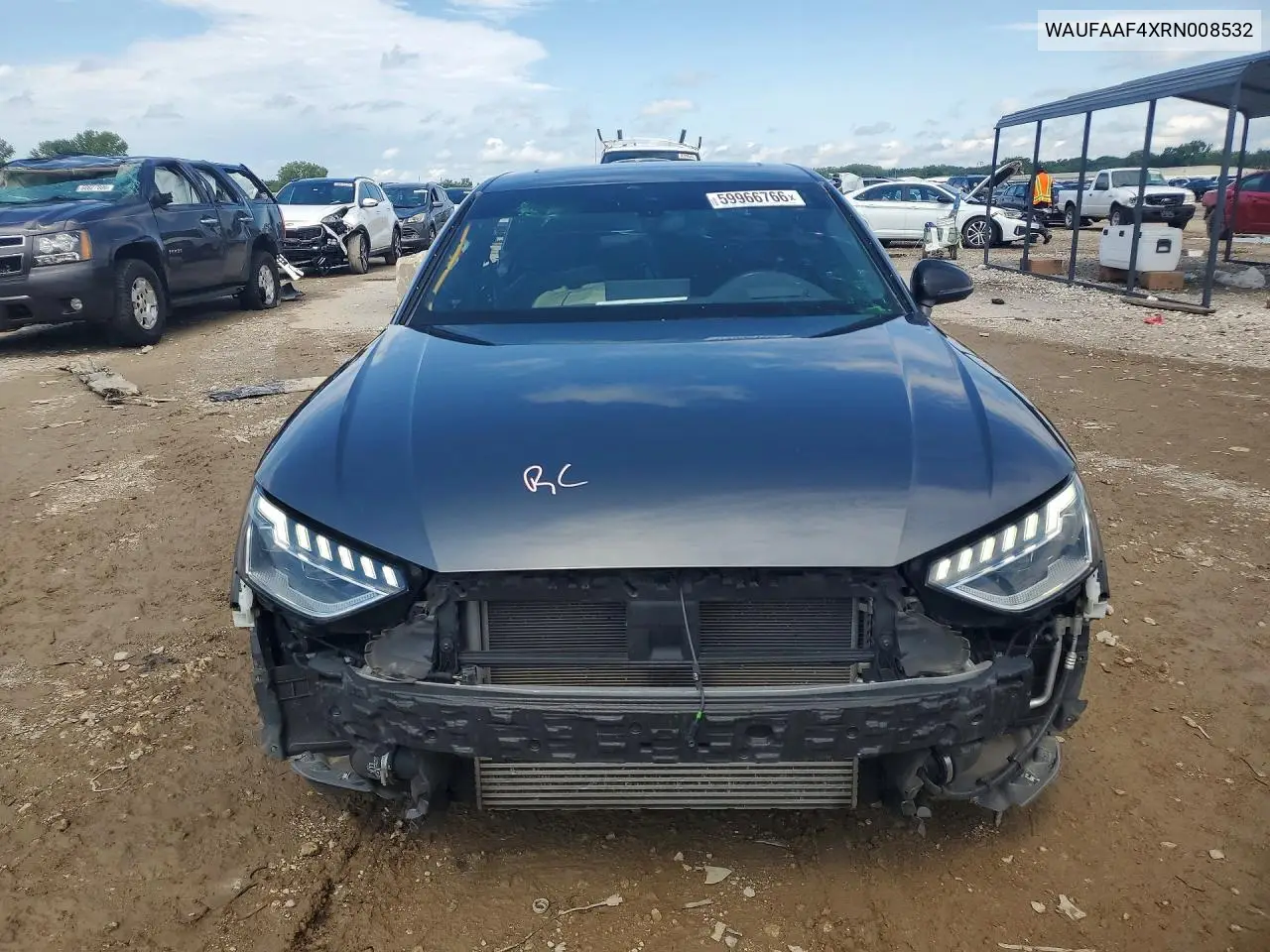 2024 Audi A4 Prestige 45 VIN: WAUFAAF4XRN008532 Lot: 59966766