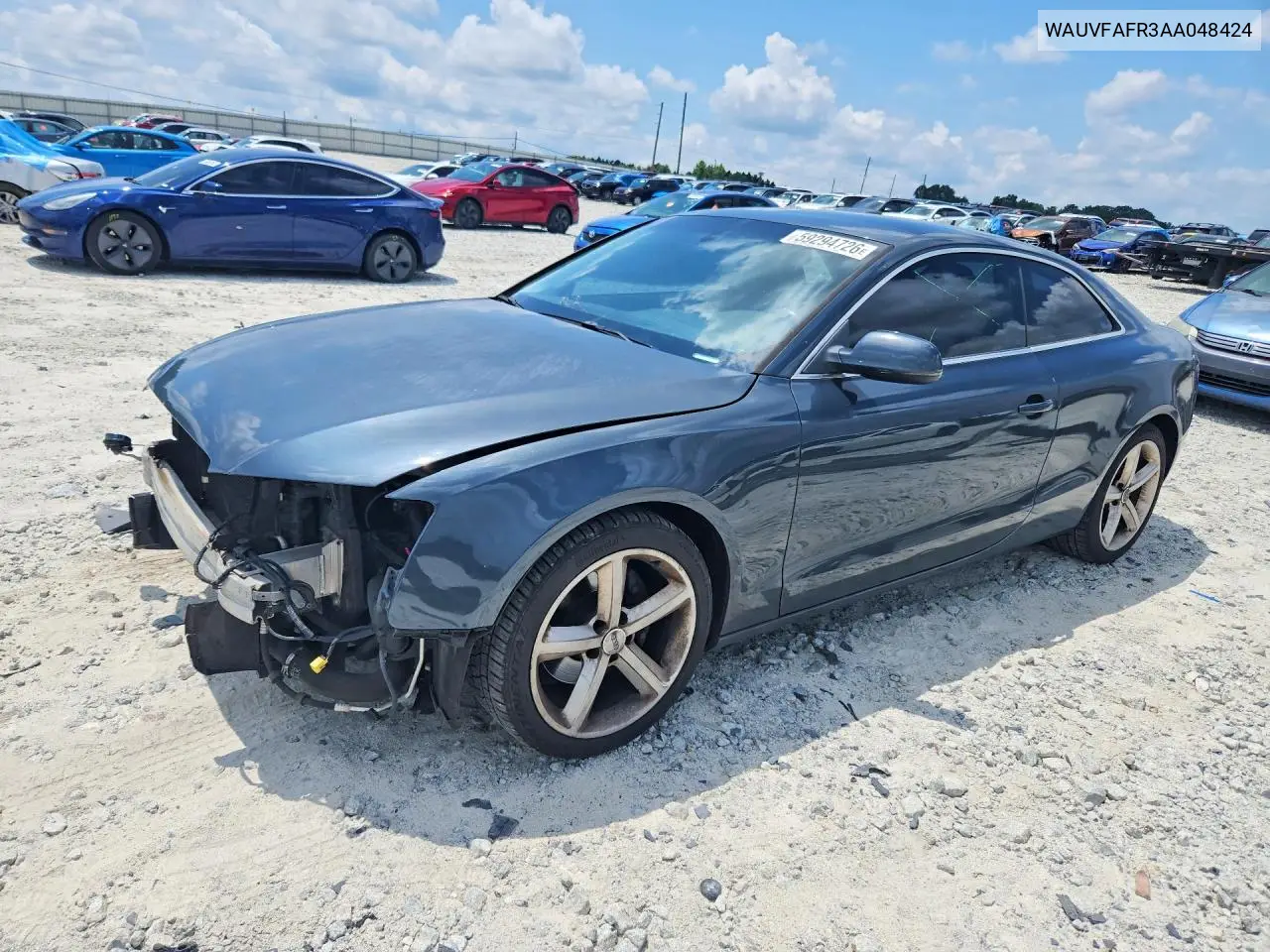 2010 Audi A5 Prestige VIN: WAUVFAFR3AA048424 Lot: 59294726