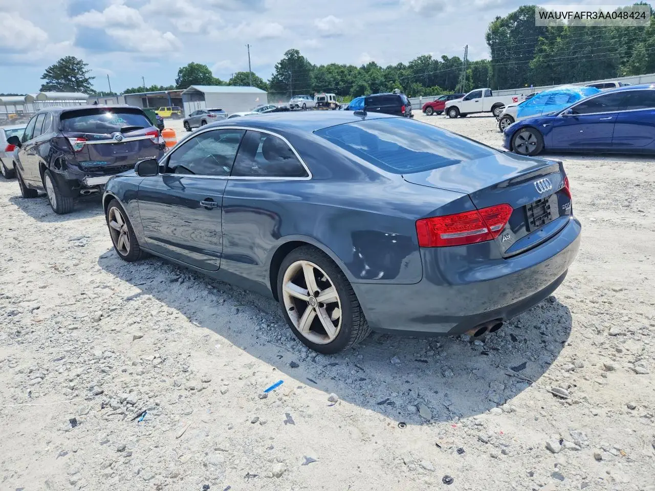 2010 Audi A5 Prestige VIN: WAUVFAFR3AA048424 Lot: 59294726