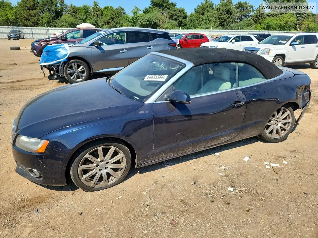 2010 Audi A5 Premium Plus VIN: WAULFAFHXAN012477 Lot: 60635386