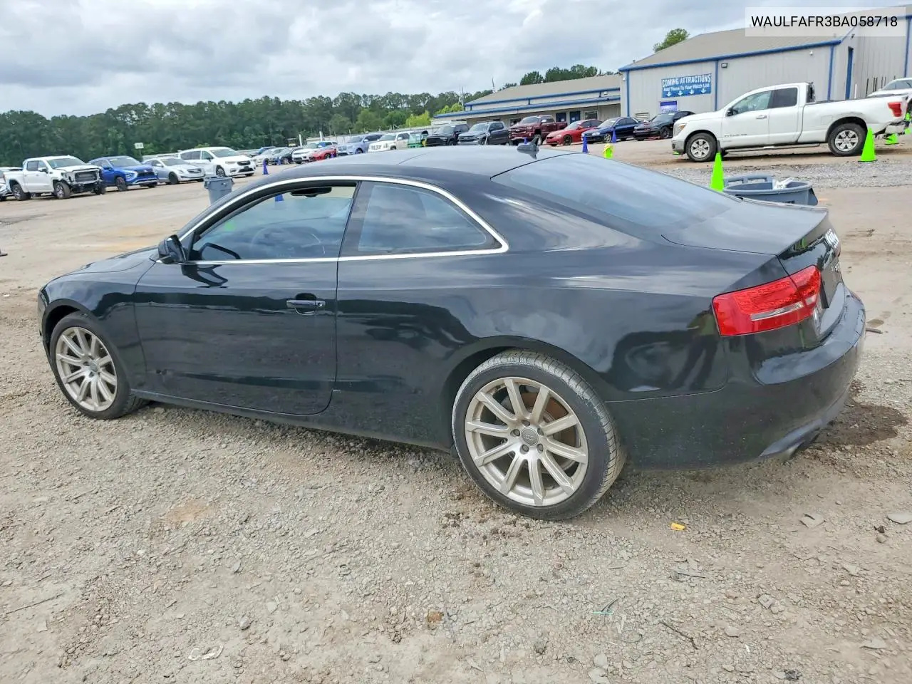 2011 Audi A5 Premium Plus VIN: WAULFAFR3BA058718 Lot: 56339186