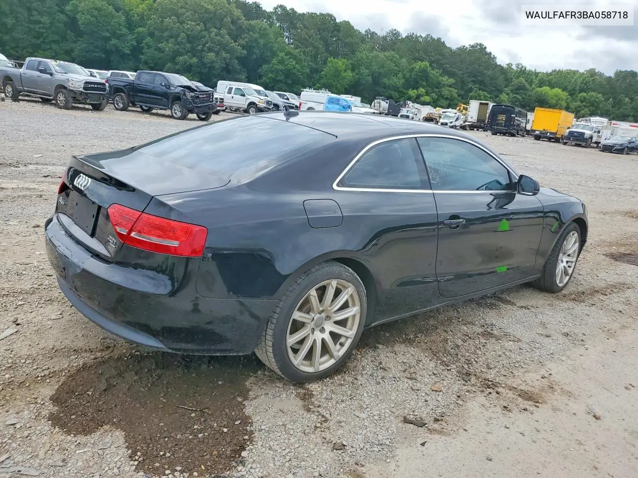 2011 Audi A5 Premium Plus VIN: WAULFAFR3BA058718 Lot: 56339186