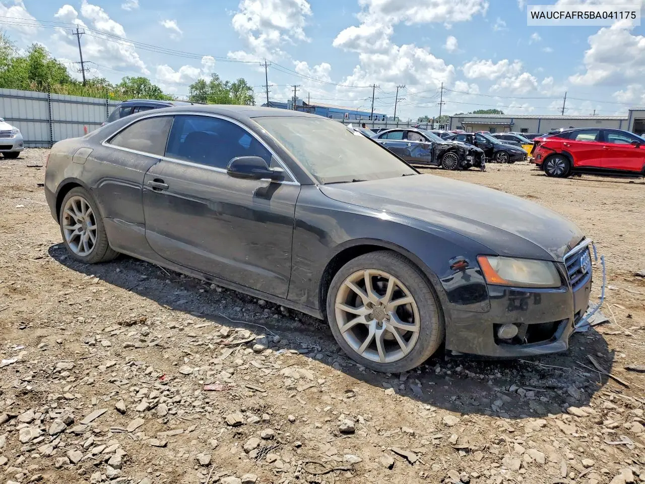2011 Audi A5 Premium VIN: WAUCFAFR5BA041175 Lot: 58490376