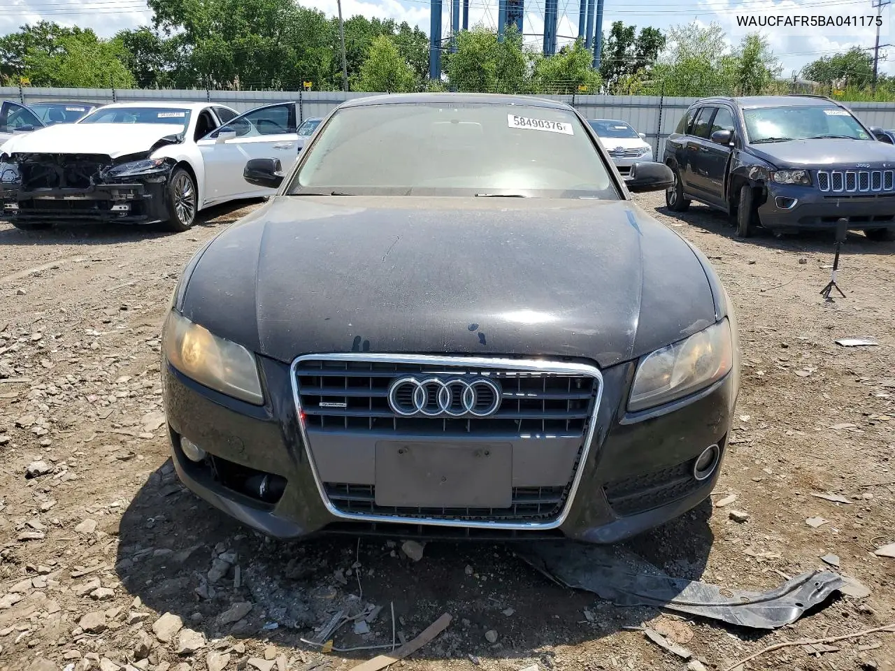 2011 Audi A5 Premium VIN: WAUCFAFR5BA041175 Lot: 58490376