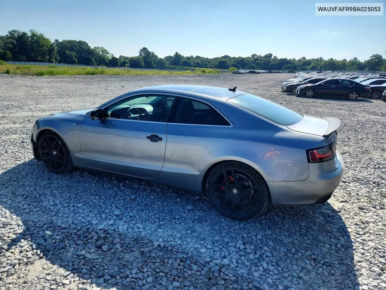 2011 Audi A5 Prestige VIN: WAUVFAFR9BA025053 Lot: 59950976