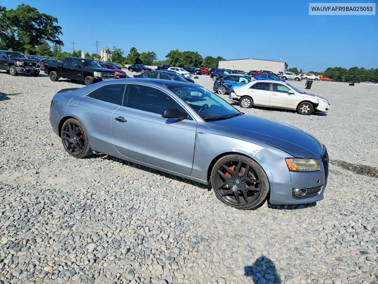 2011 Audi A5 Prestige VIN: WAUVFAFR9BA025053 Lot: 59950976
