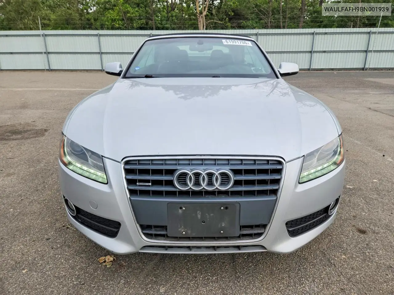 2011 Audi A5 Premium Plus VIN: WAULFAFH9BN001939 Lot: 61991706
