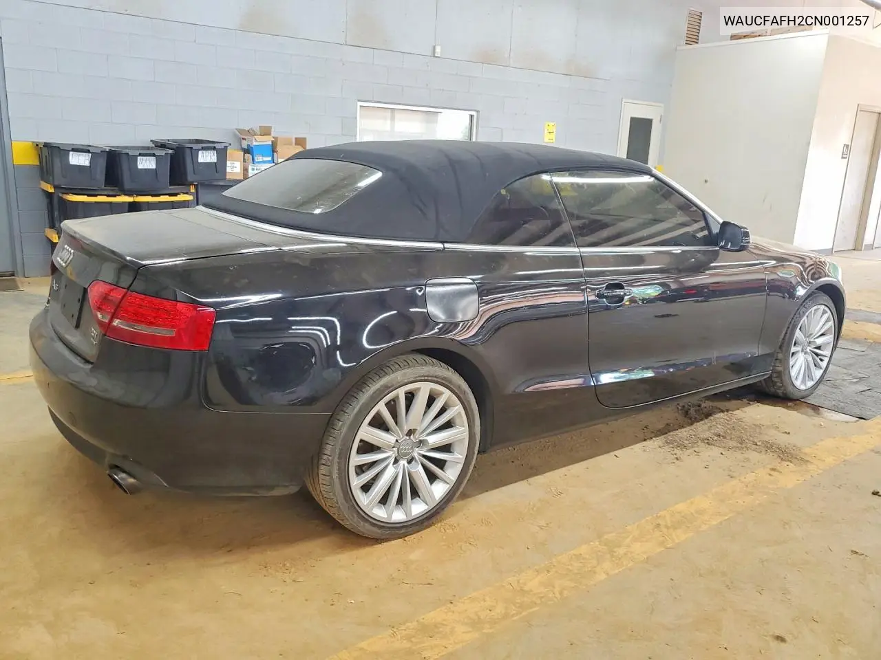 2012 Audi A5 Premium VIN: WAUVFAFH2CN001257 Lot: 50119116