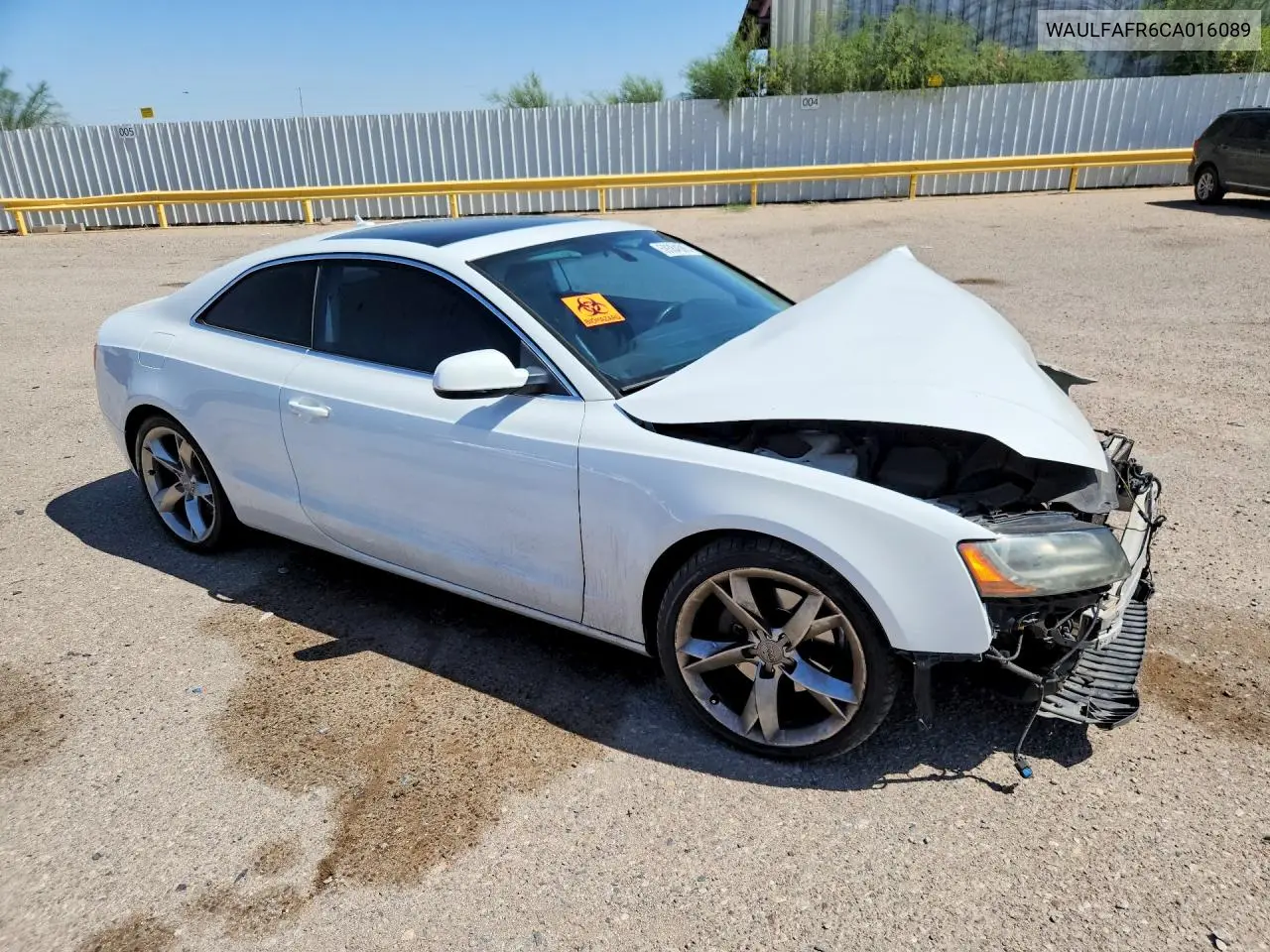 2012 Audi A5 Premium Plus VIN: WAULFAFR6CA016089 Lot: 59384586