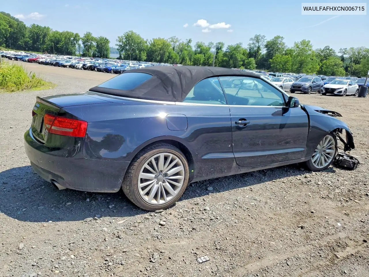 2012 Audi A5 Premium Plus VIN: WAULFAFHXCN006715 Lot: 60379306