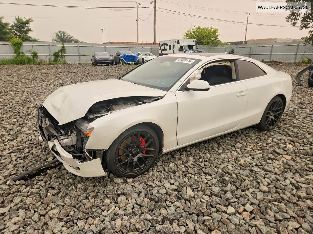 2012 Audi A5 Premium Plus VIN: WAULFAFR2CA005736 Lot: 60407116