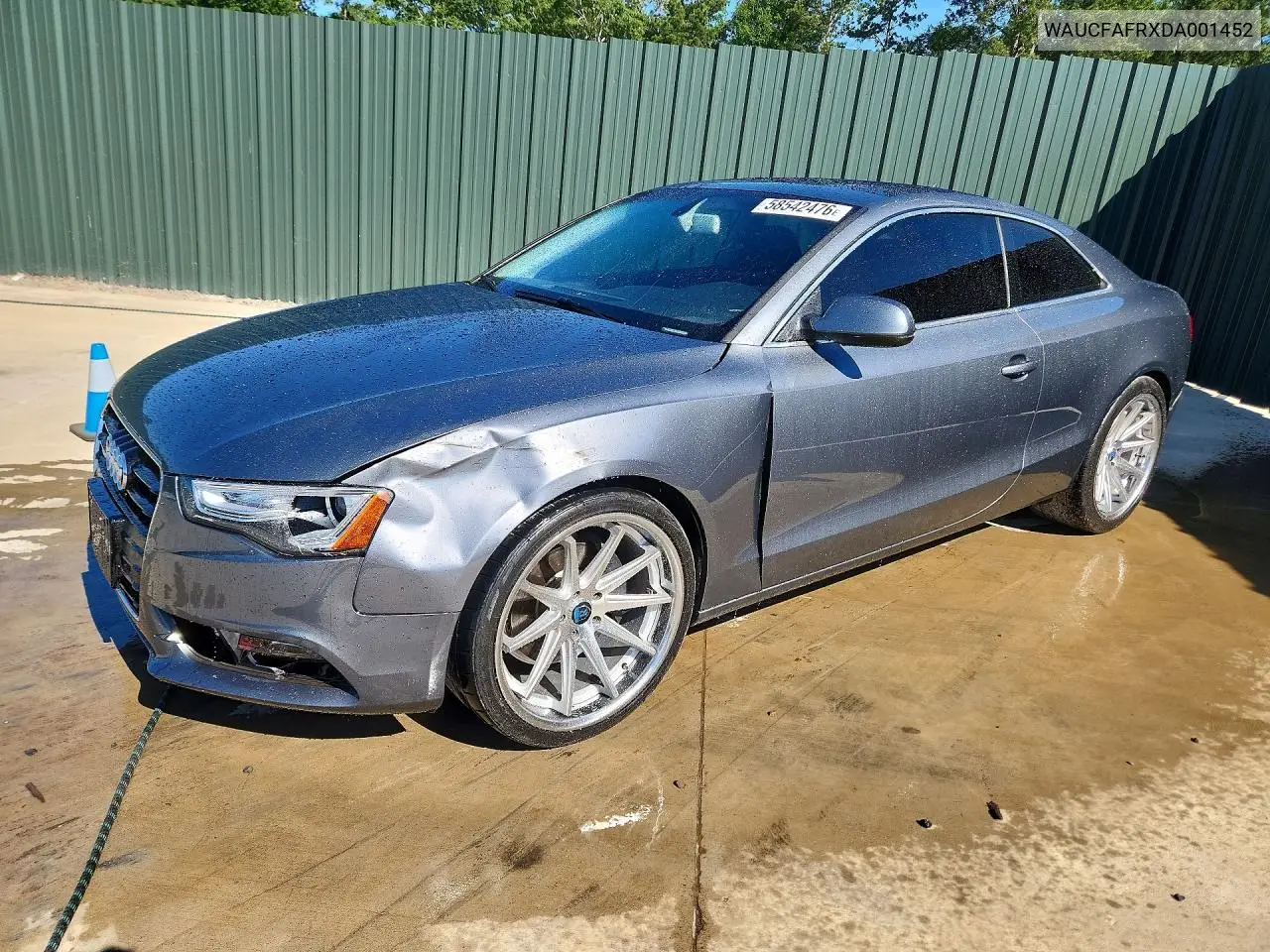 2013 Audi A5 Premium VIN: WAUCFAFRXDA001452 Lot: 58542476