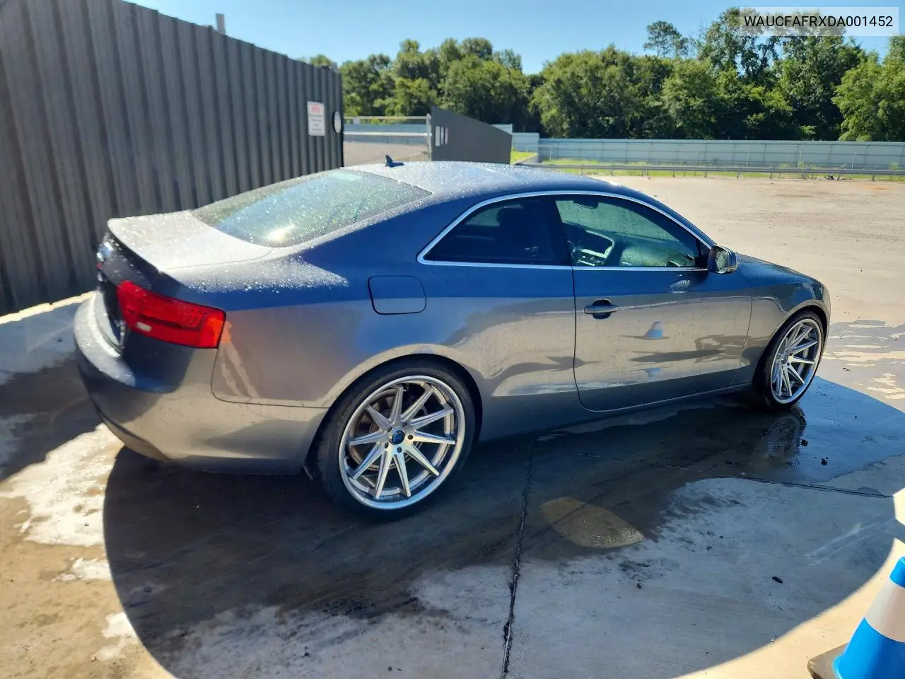 2013 Audi A5 Premium VIN: WAUCFAFRXDA001452 Lot: 58542476
