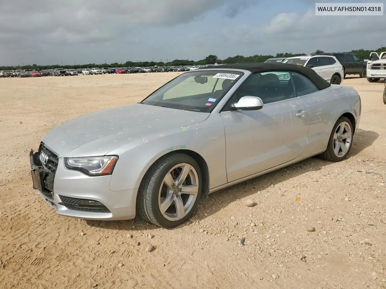 2013 Audi A5 Premium Plus VIN: WAULFAFH5DN014318 Lot: 59064306