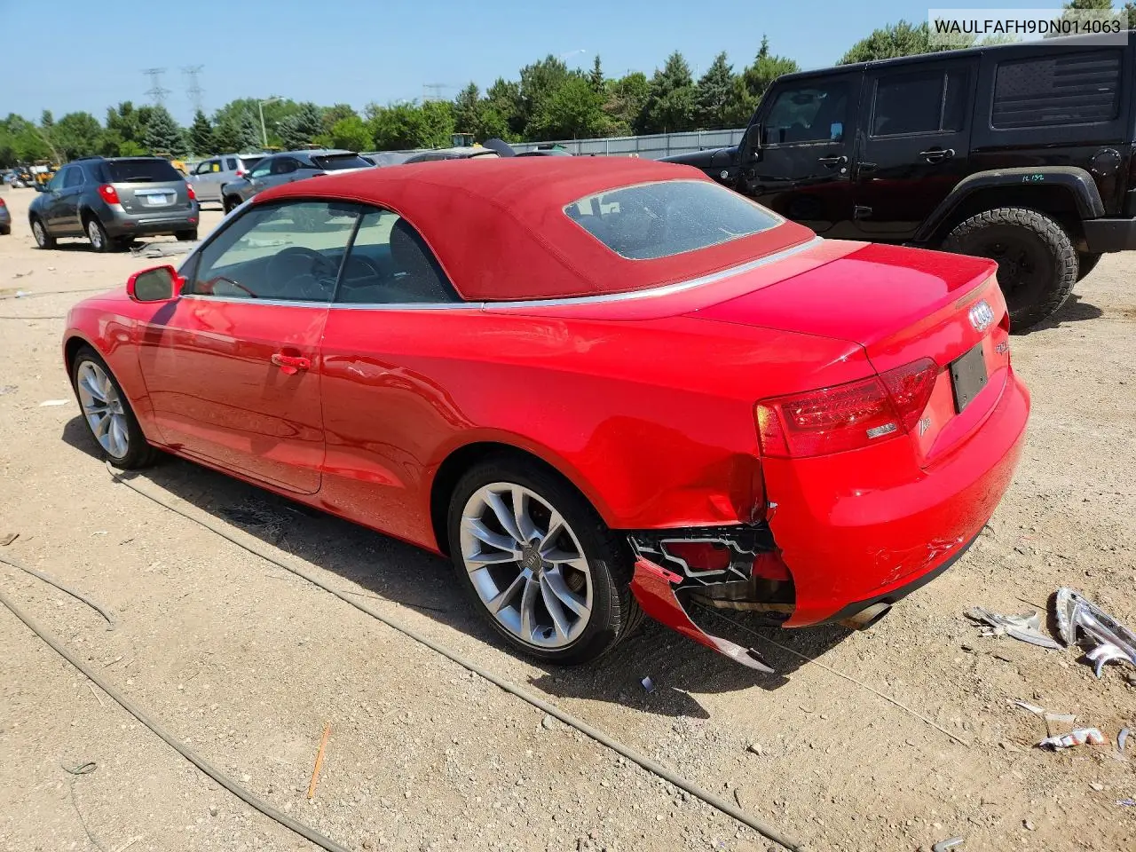 2013 Audi A5 Premium Plus VIN: WAULFAFH9DN014063 Lot: 85966995