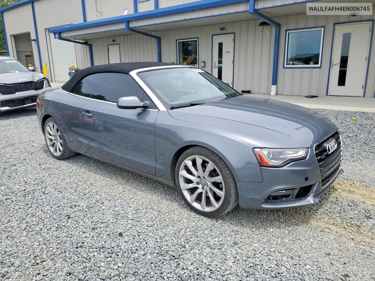2014 Audi A5 Premium Plus VIN: WAULFAFH4EN006745 Lot: 58740756