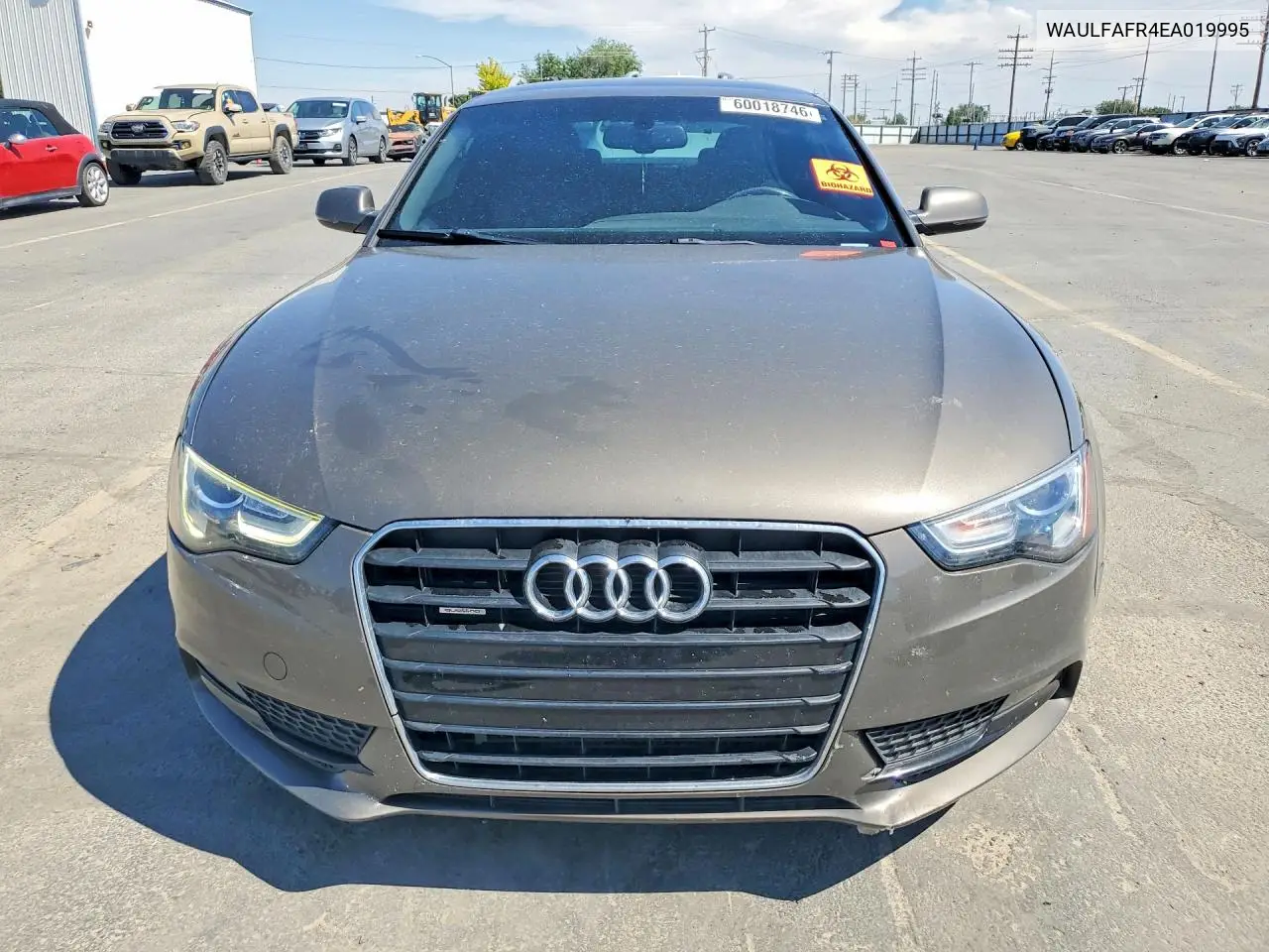 2014 Audi A5 Premium Plus VIN: WAULFAFR4EA019995 Lot: 60018746