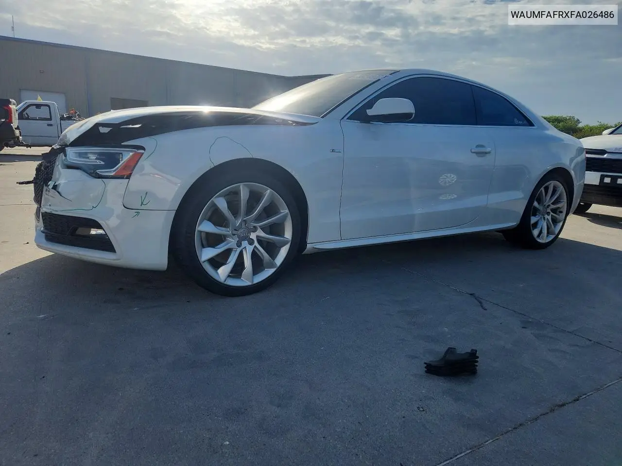 2015 Audi A5 Premium Plus VIN: WAUMFAFRXFA026486 Lot: 59248096