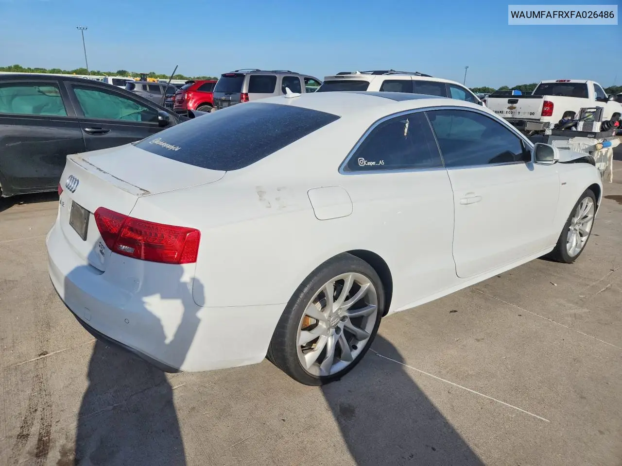 2015 Audi A5 Premium Plus VIN: WAUMFAFRXFA026486 Lot: 59248096