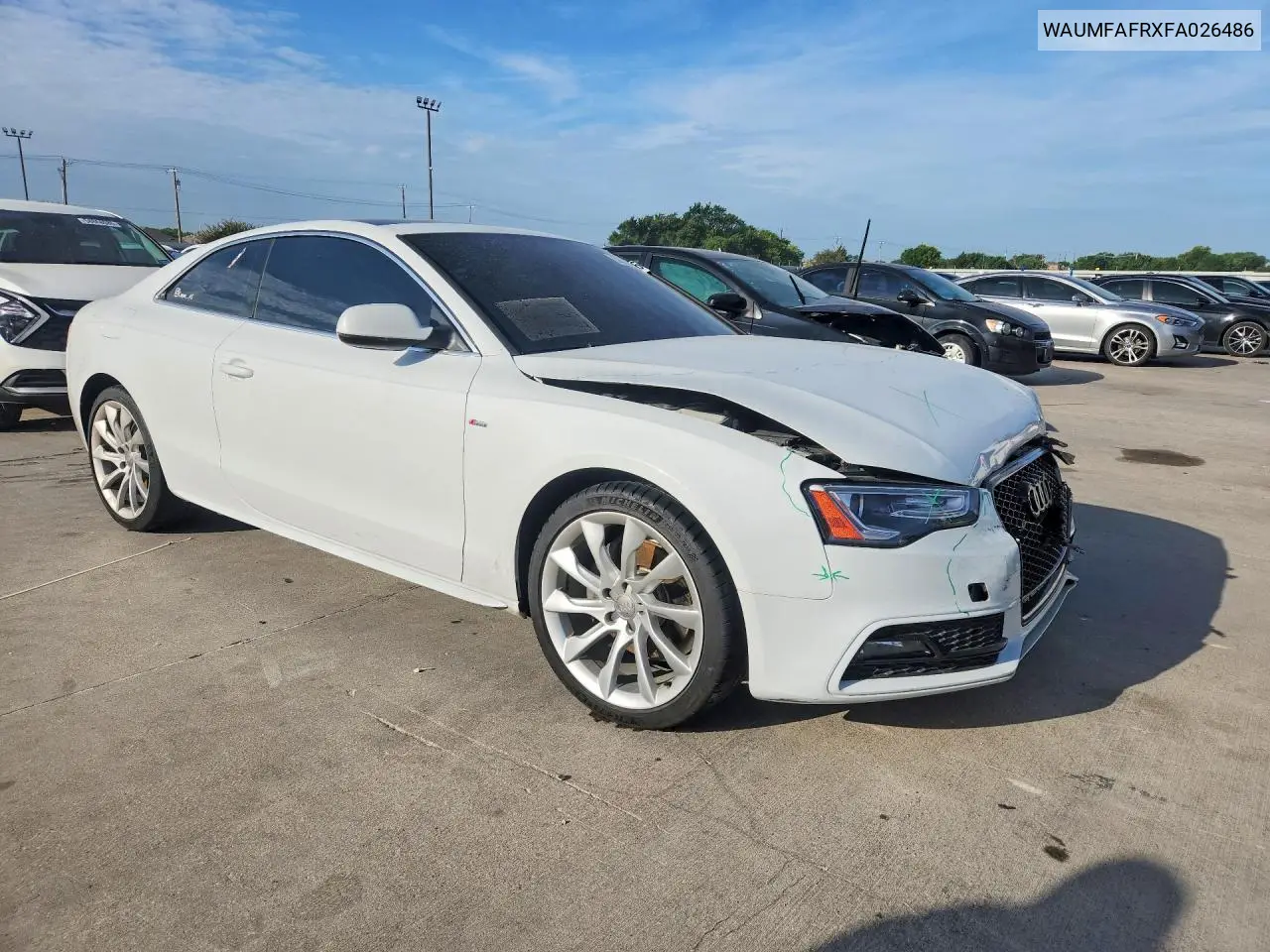 2015 Audi A5 Premium Plus VIN: WAUMFAFRXFA026486 Lot: 59248096