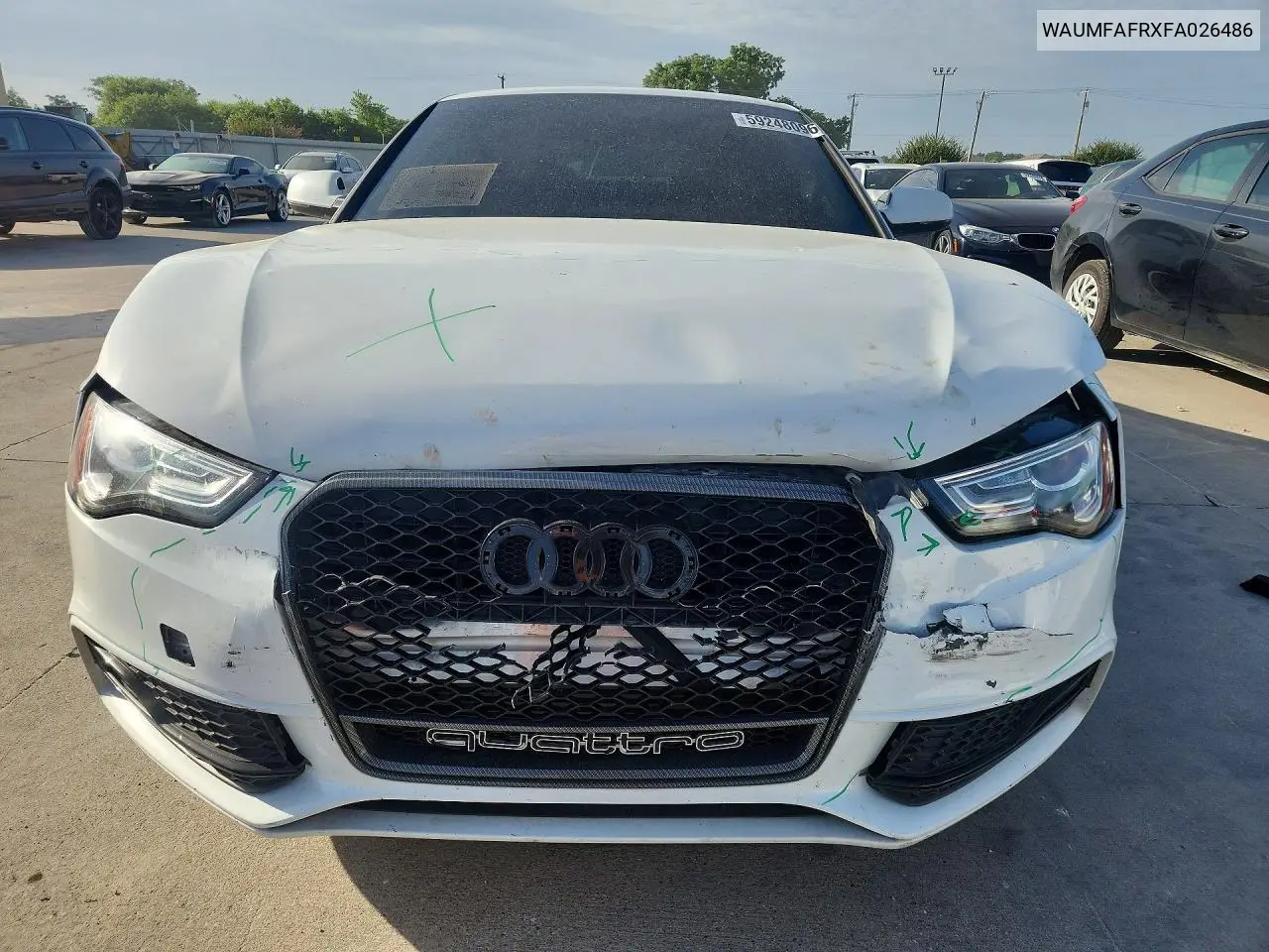 2015 Audi A5 Premium Plus VIN: WAUMFAFRXFA026486 Lot: 59248096