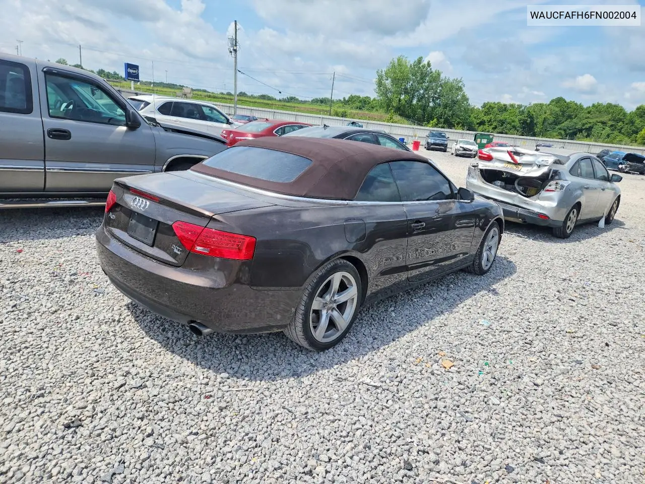 2015 Audi A5 Premium VIN: WAUCFAFH6FN002004 Lot: 60261626