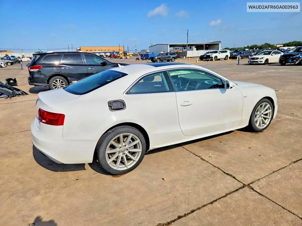 2016 Audi A5 Quattro VIN: WAUD2AFR6GA003963 Lot: 58215756