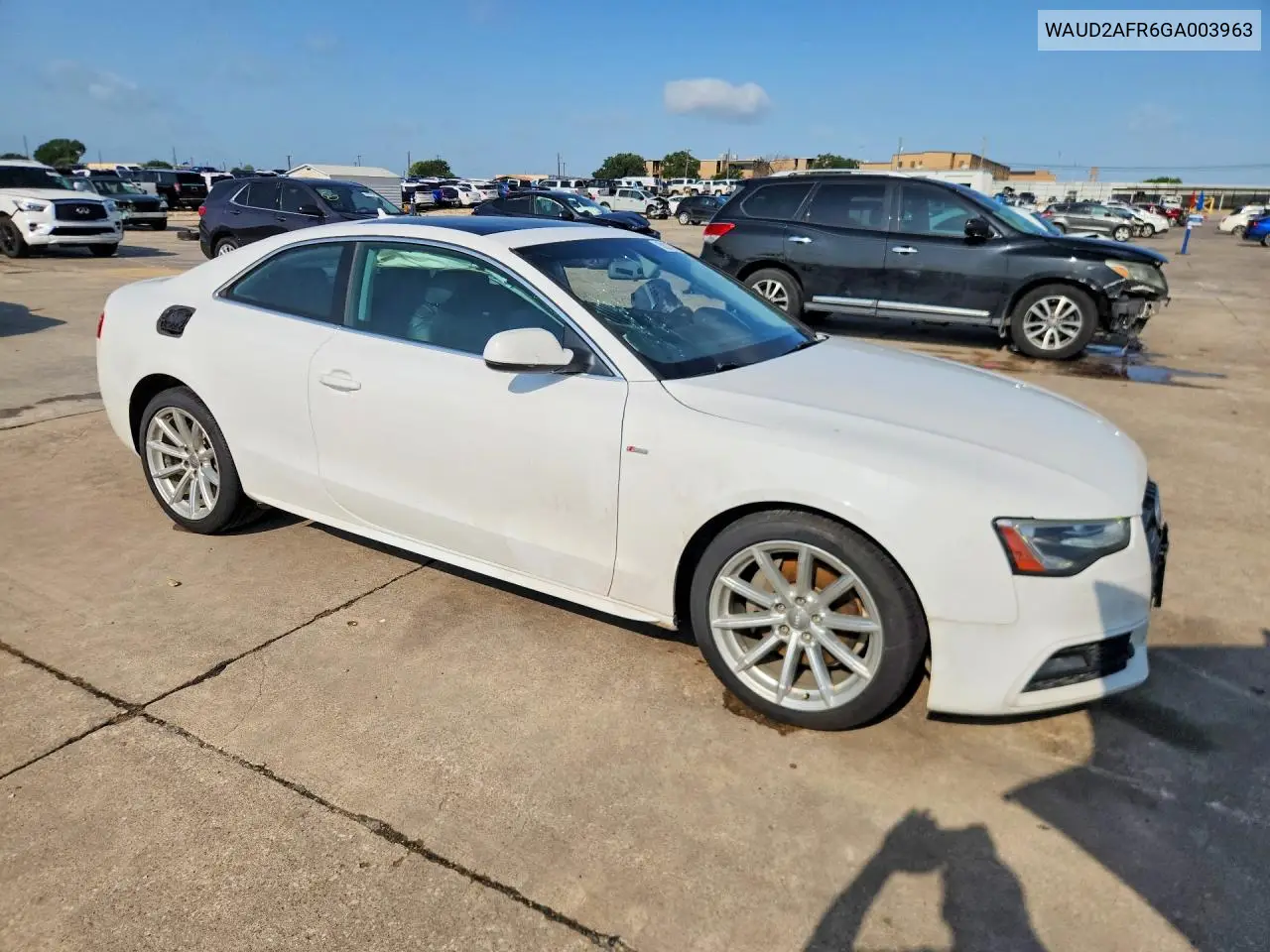 2016 Audi A5 Quattro VIN: WAUD2AFR6GA003963 Lot: 58215756