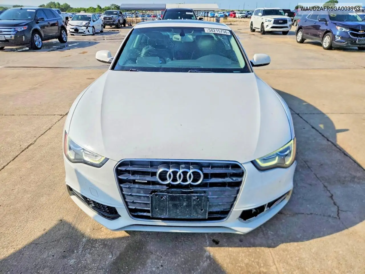 2016 Audi A5 Quattro VIN: WAUD2AFR6GA003963 Lot: 58215756